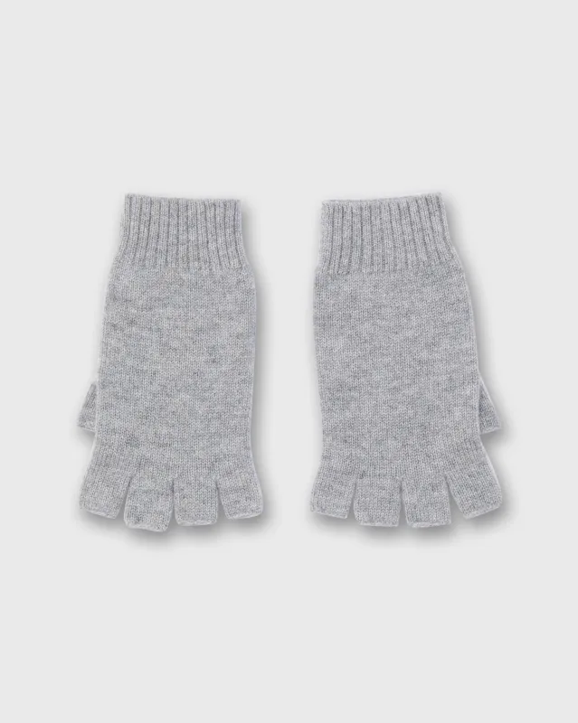 Cashmere Fingerless Gloves in Medium Heather Grey sold by Mashburn