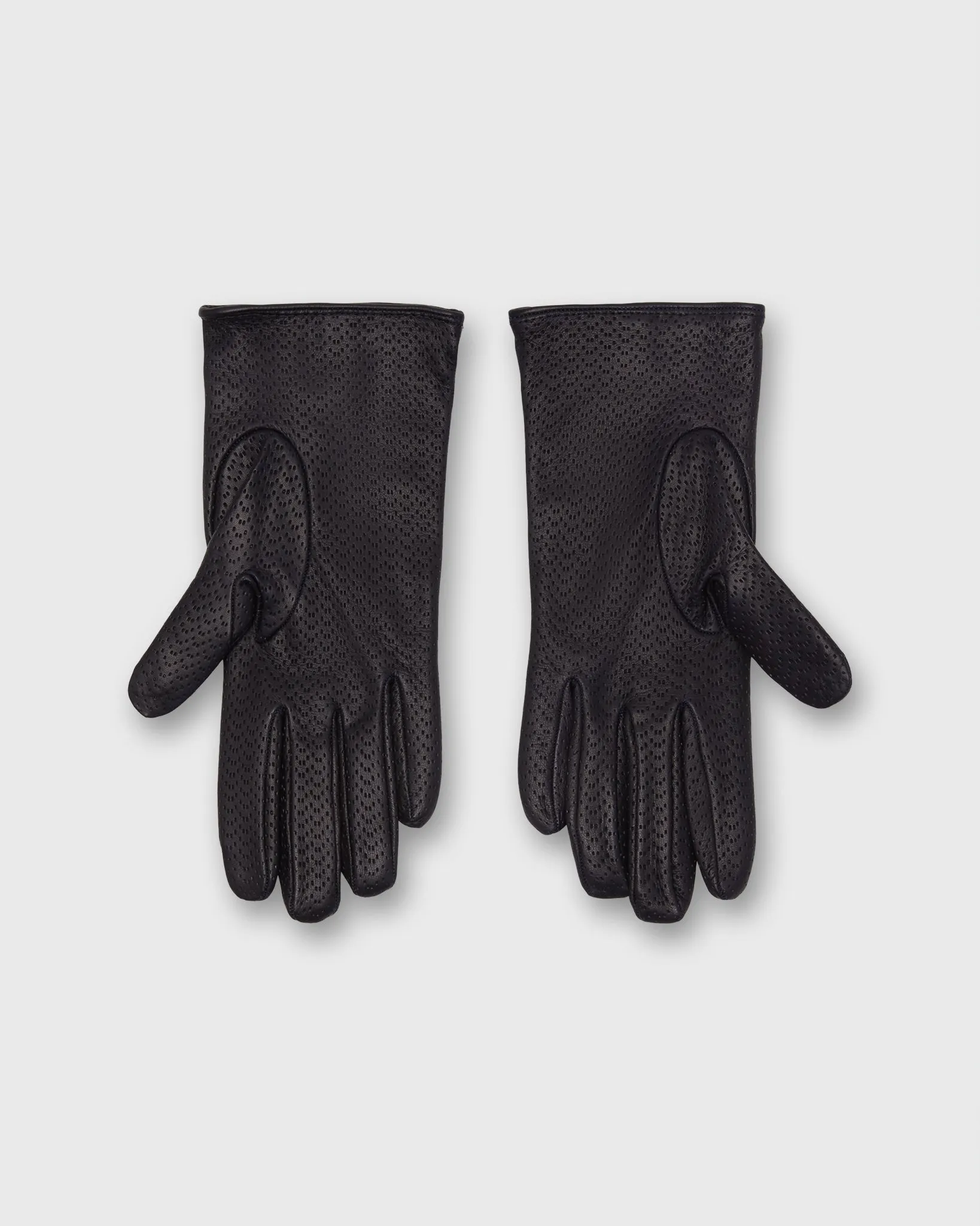 Cashmere-Lined Perforated Gloves in Navy Nappa Leather sold by Mashburn product image thumbnail 2