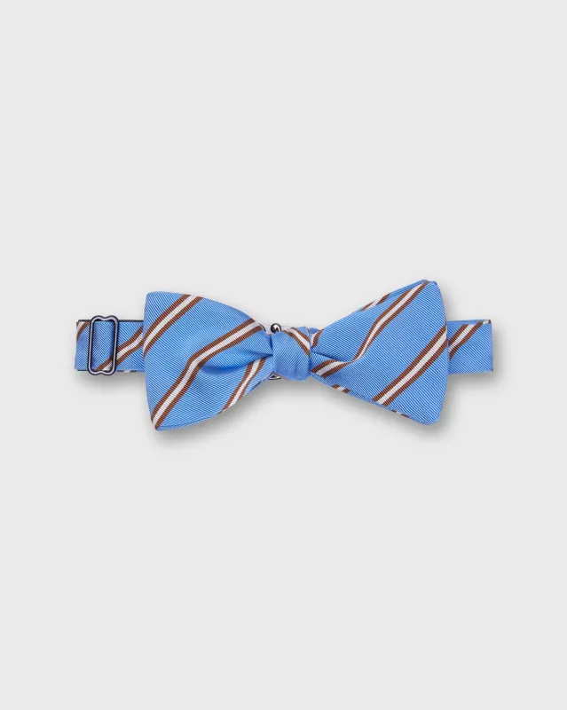 Silk Bow Tie in Cobalt/Mahogany Queens Stripe sold by Mashburn