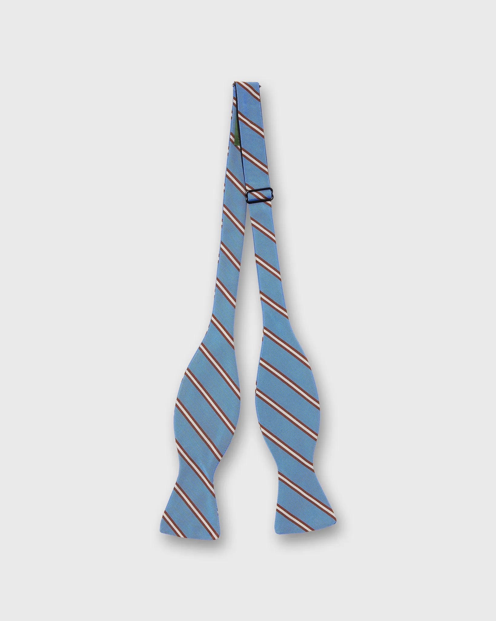 Silk Bow Tie in Cobalt/Mahogany Queens Stripe sold by Mashburn product image thumbnail 2