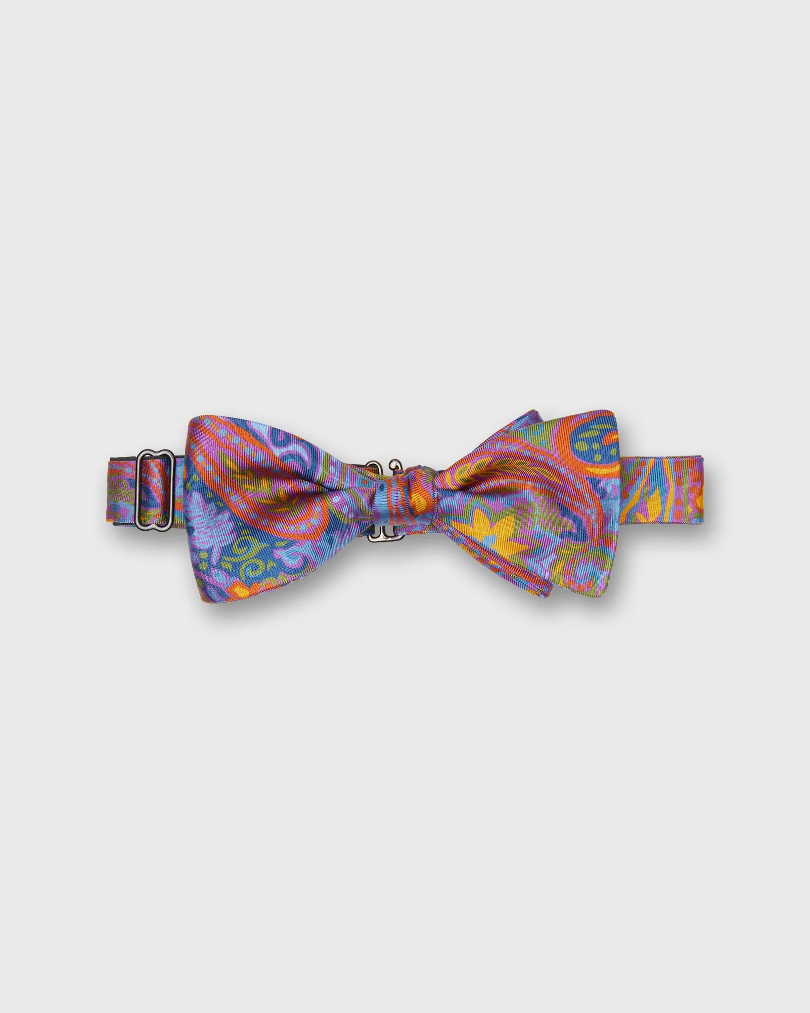 Silk Bow Tie in Blue/Gold Freeport Paisley sold by Mashburn