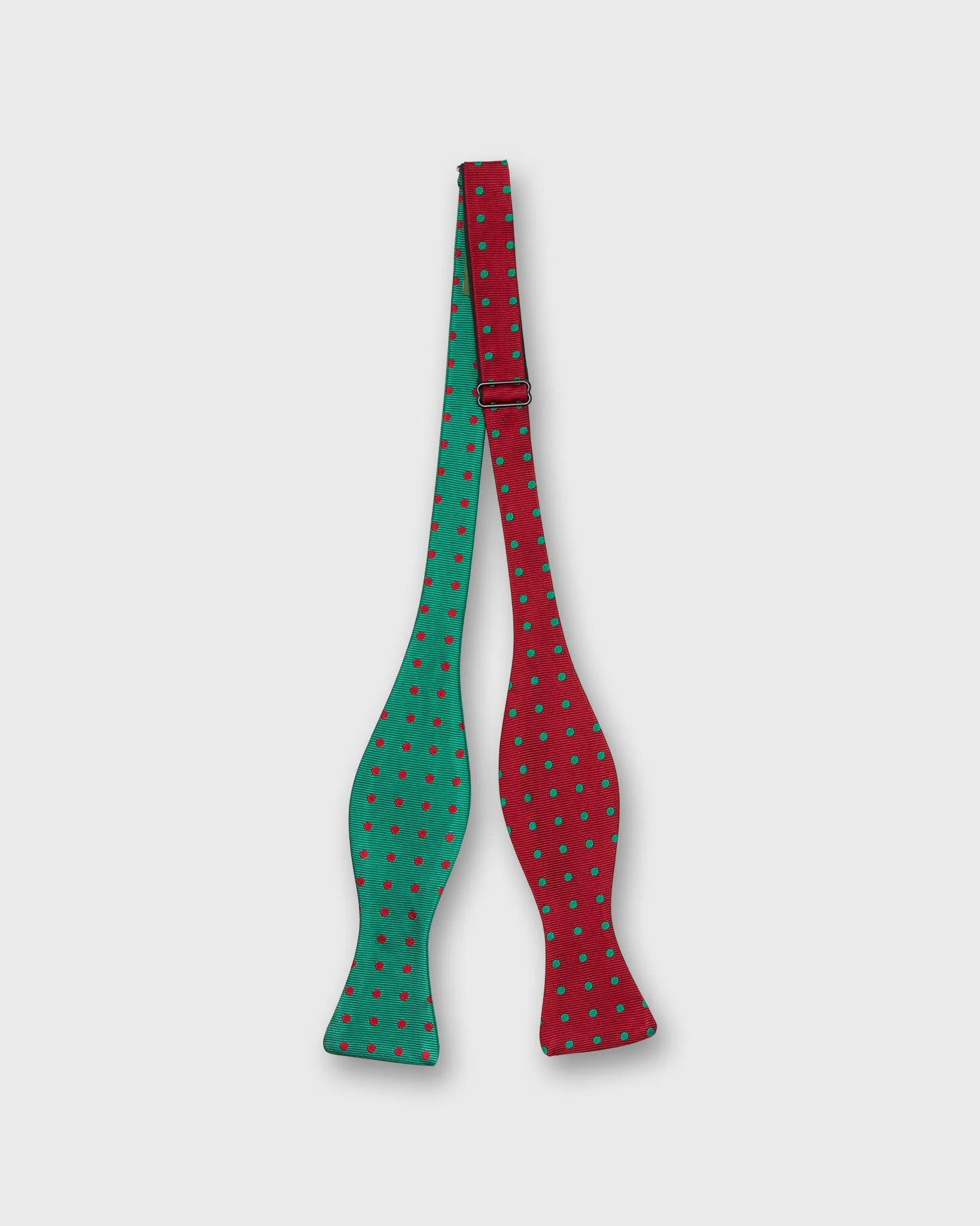 Silk Bow Tie in Red/Green Dots sold by Mashburn product image thumbnail 2
