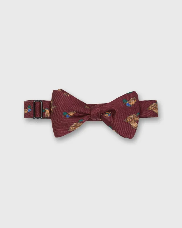 Silk Bow Tie in Red Bridgewater Duck sold by Mashburn
