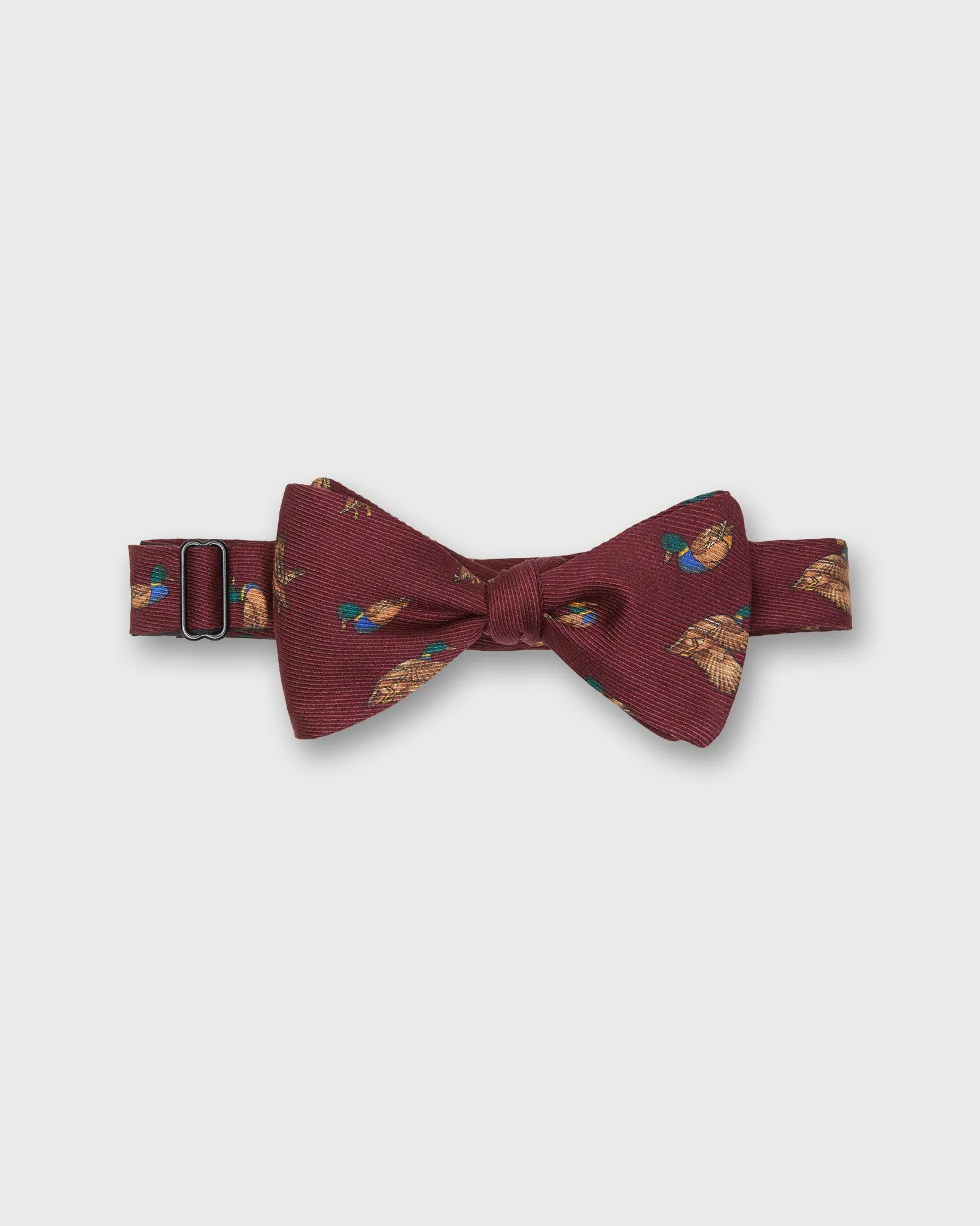 Silk Bow Tie in Red Bridgewater Duck sold by Mashburn