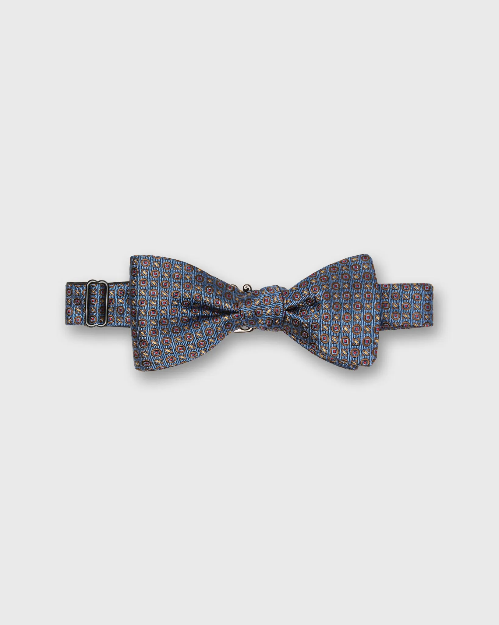 Silk Bow Tie in Blue Chelsea Neats sold by Mashburn