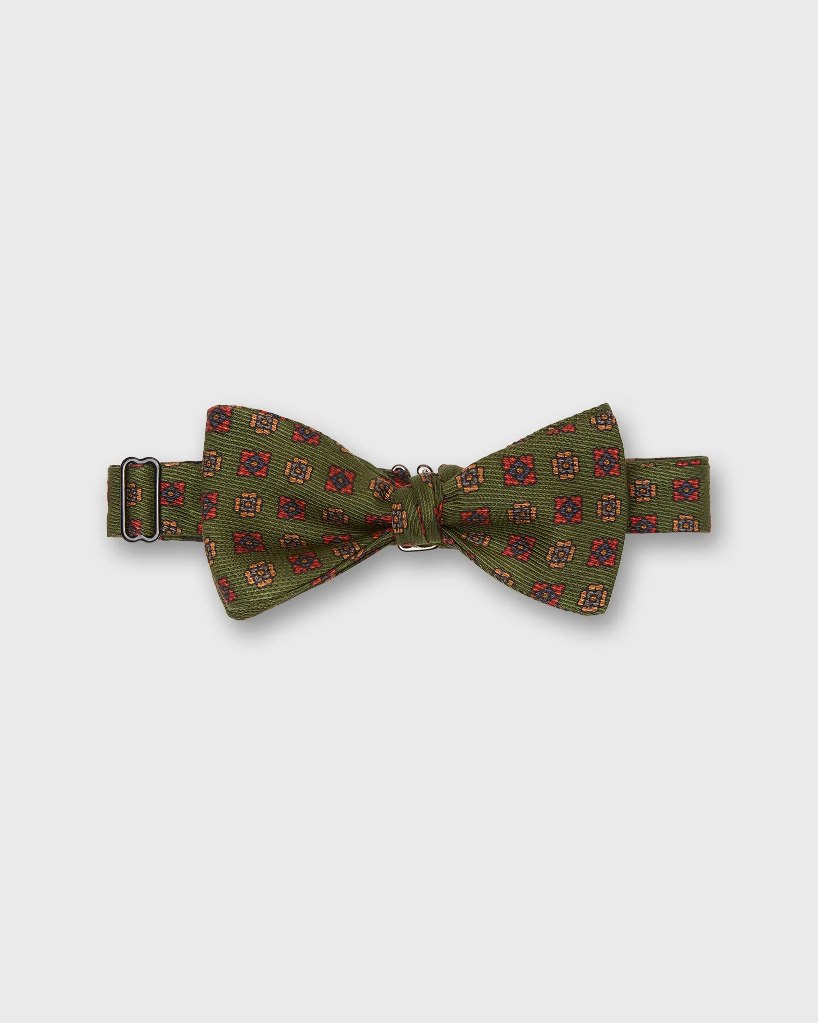 Silk Bow Tie in Green Alexander Foulard sold by Mashburn