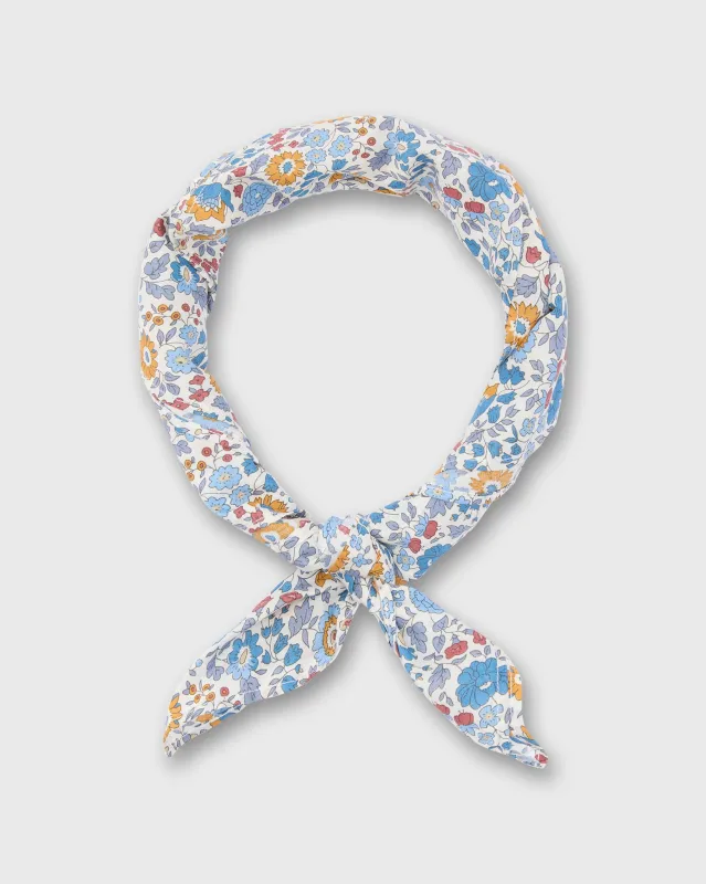 Anyway Scarf in Blue/Gold D'anjo Liberty Fabric made by Mashburn