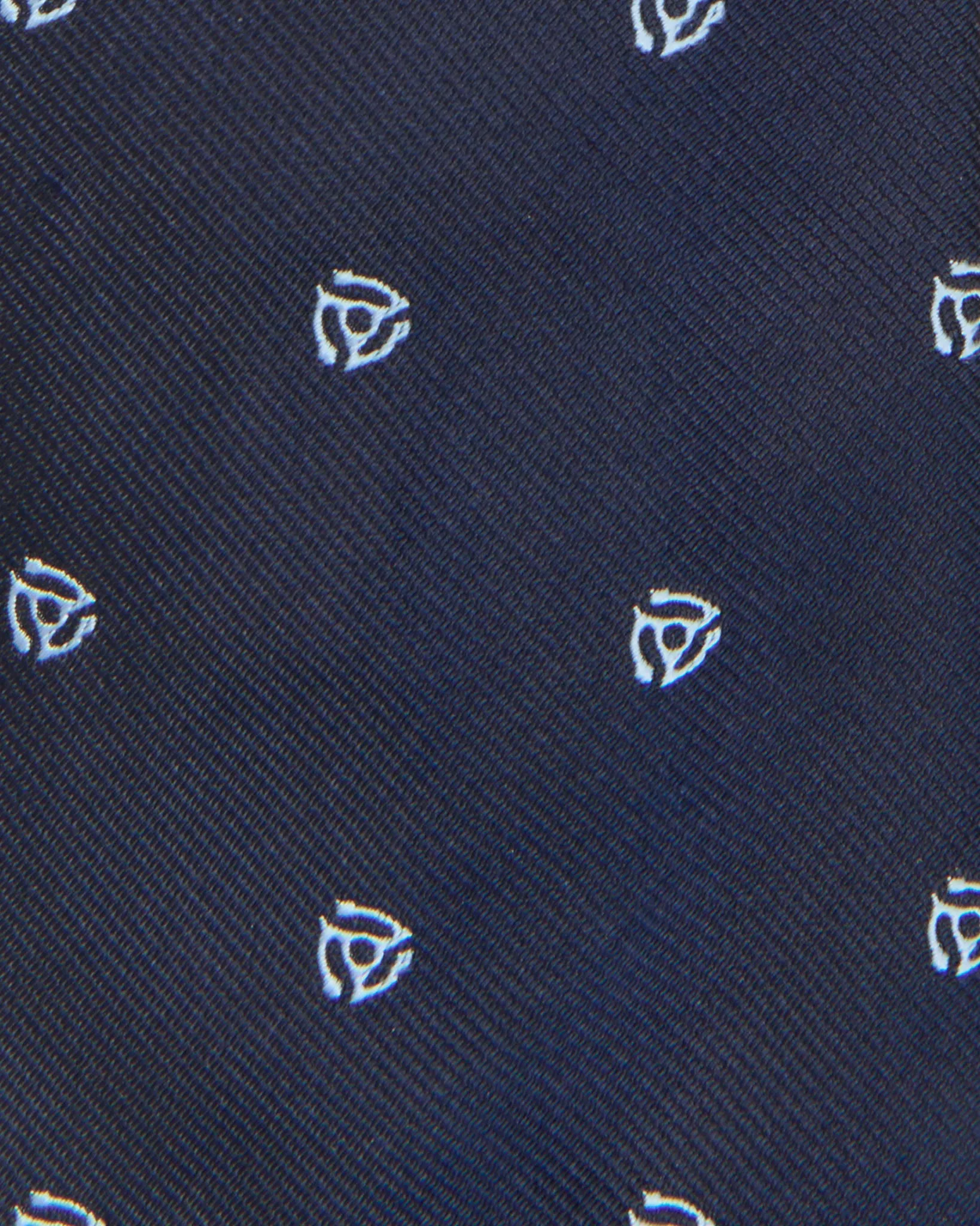 Silk Woven Club Tie in Navy/Sky 45 Turntable Adapter sold by Mashburn product image thumbnail 2