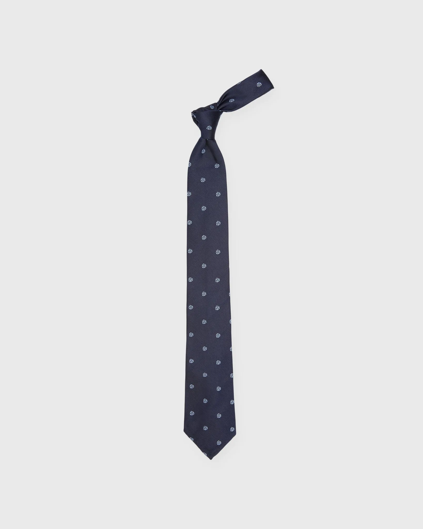 Silk Woven Club Tie in Navy/Sky 45 Turntable Adapter sold by Mashburn product image thumbnail 3
