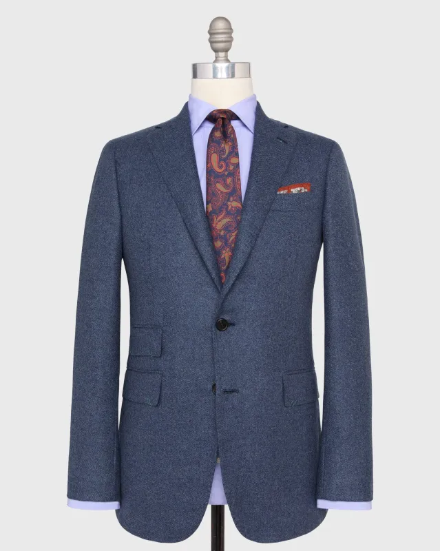 Kincaid No. 4 Jacket in Char Blue Cashmere Flannel made by Sid Mashburn