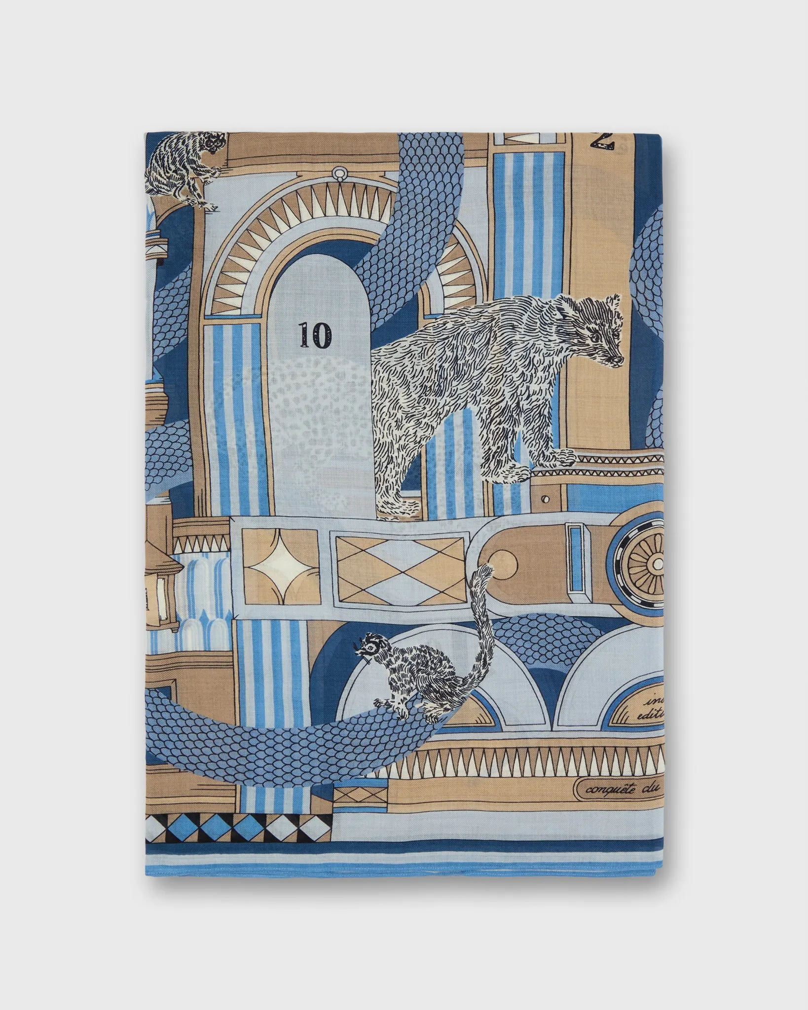 Nicolas Scarf in Blue sold by Mashburn