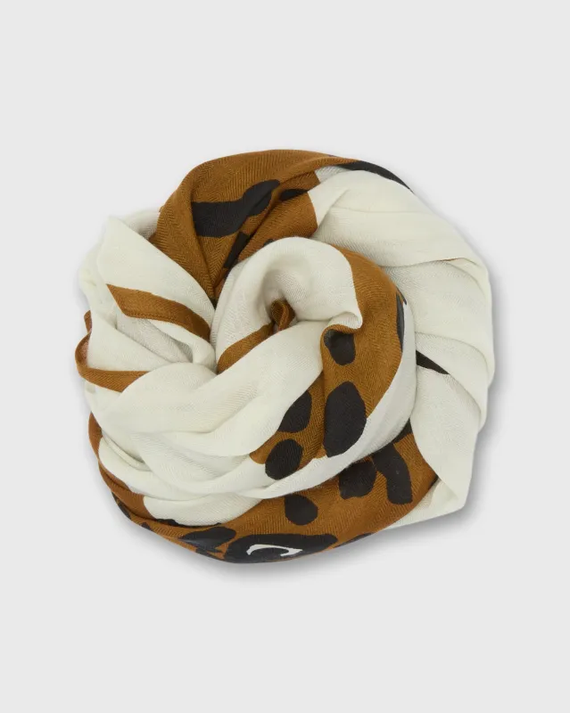 Feline Square Scarf in White sold by Mashburn