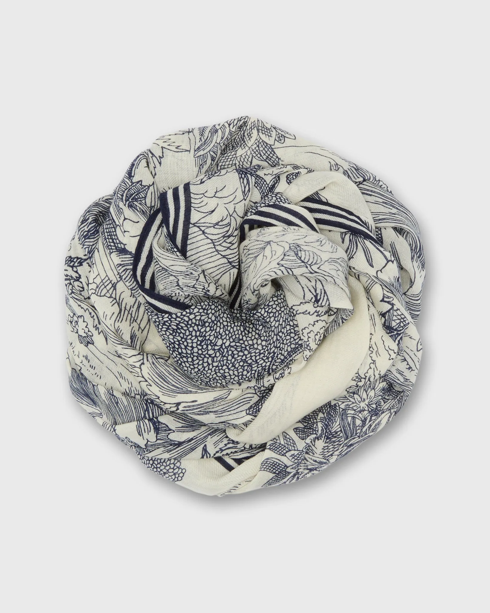 Histoire Scarf in White sold by Mashburn