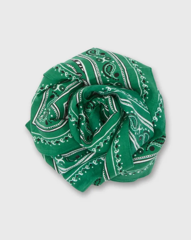 Louvre Small Square Scarf in Green sold by Mashburn