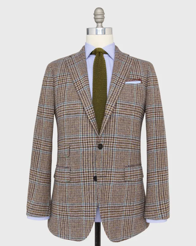 Virgil No. 3 Jacket in Bone/Brown/Lavender Glen Plaid Tweed sold by Mashburn