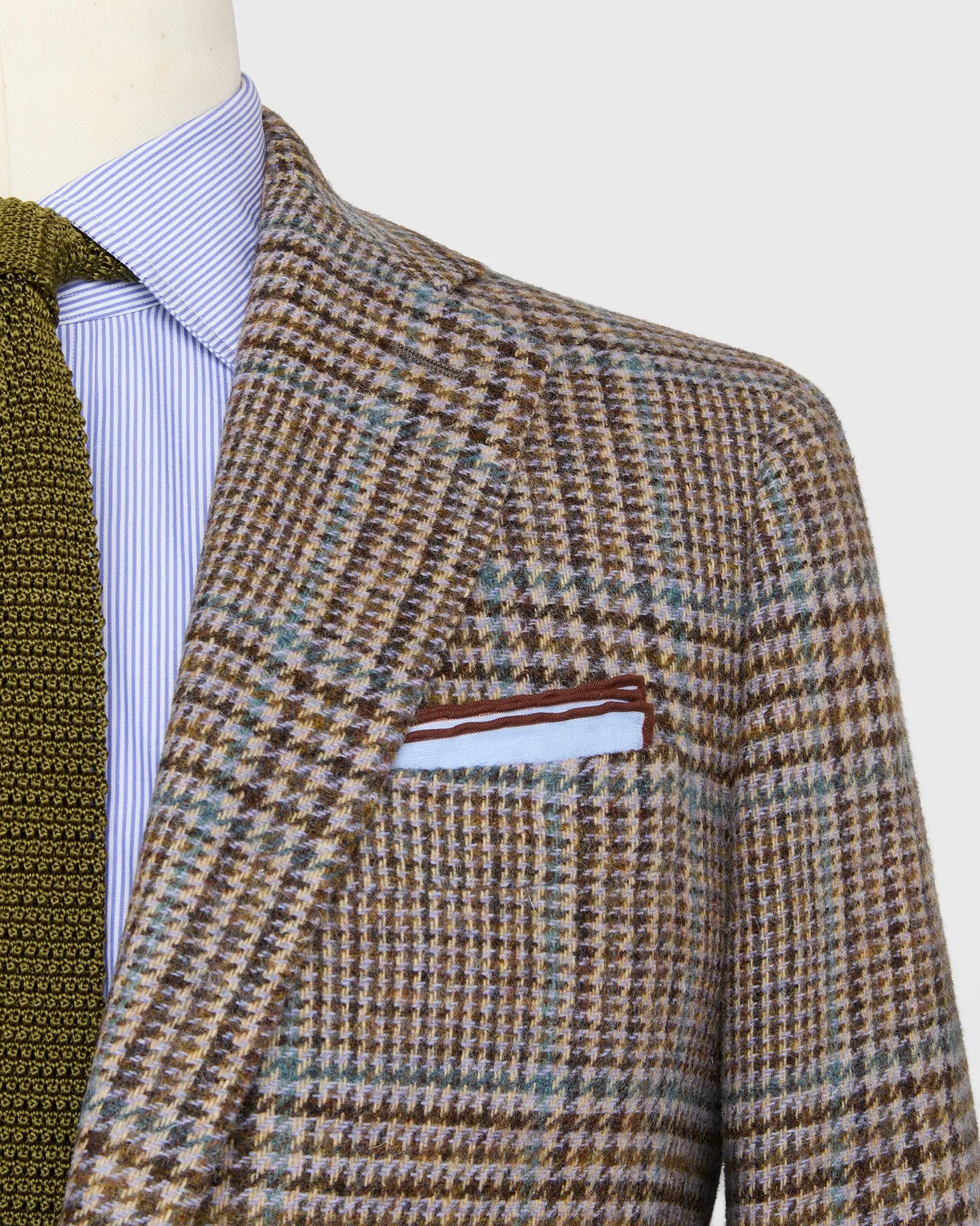 Virgil No. 3 Jacket in Bone/Brown/Lavender Glen Plaid Tweed sold by Mashburn product image thumbnail 2