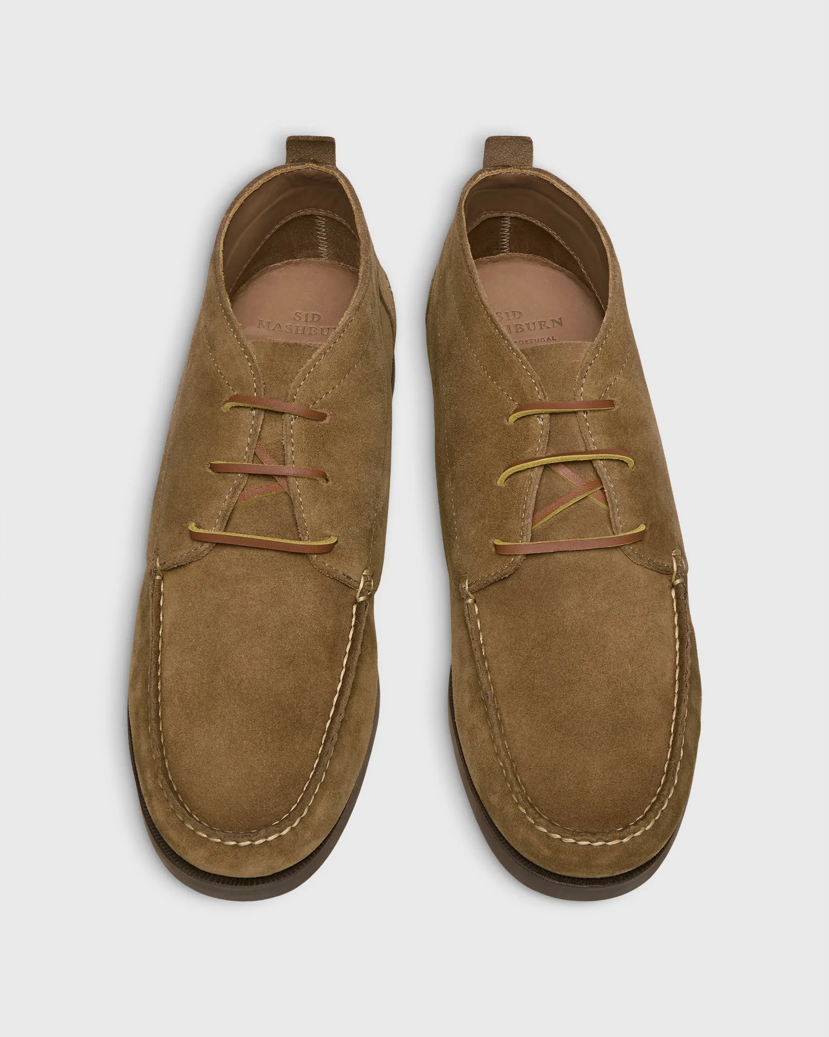 Chukka Camp Moccasin in Hazelwood Suede sold by Mashburn