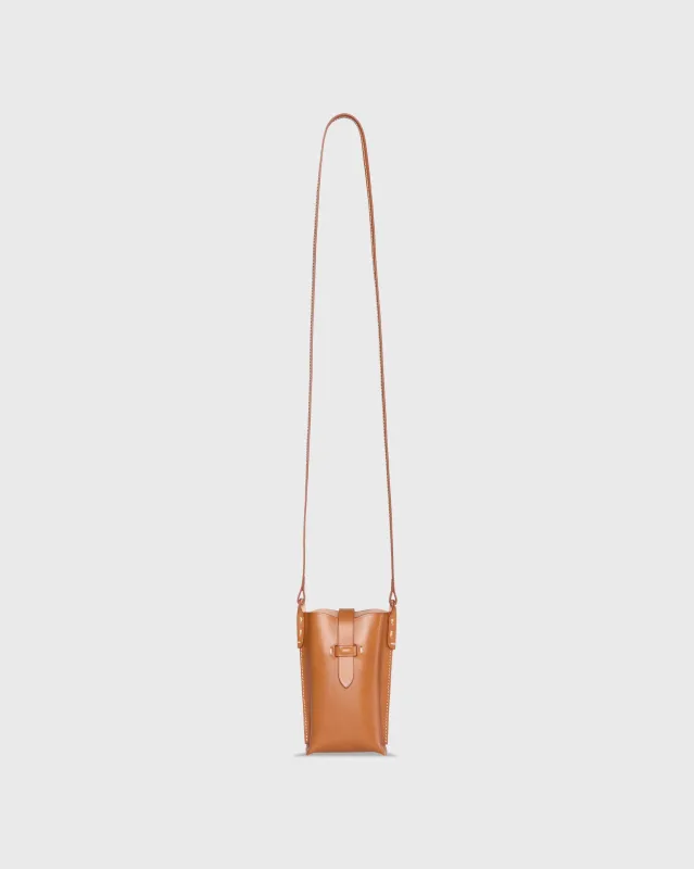 Minnie Cell Phone Bag in Natural Leather sold by Mashburn