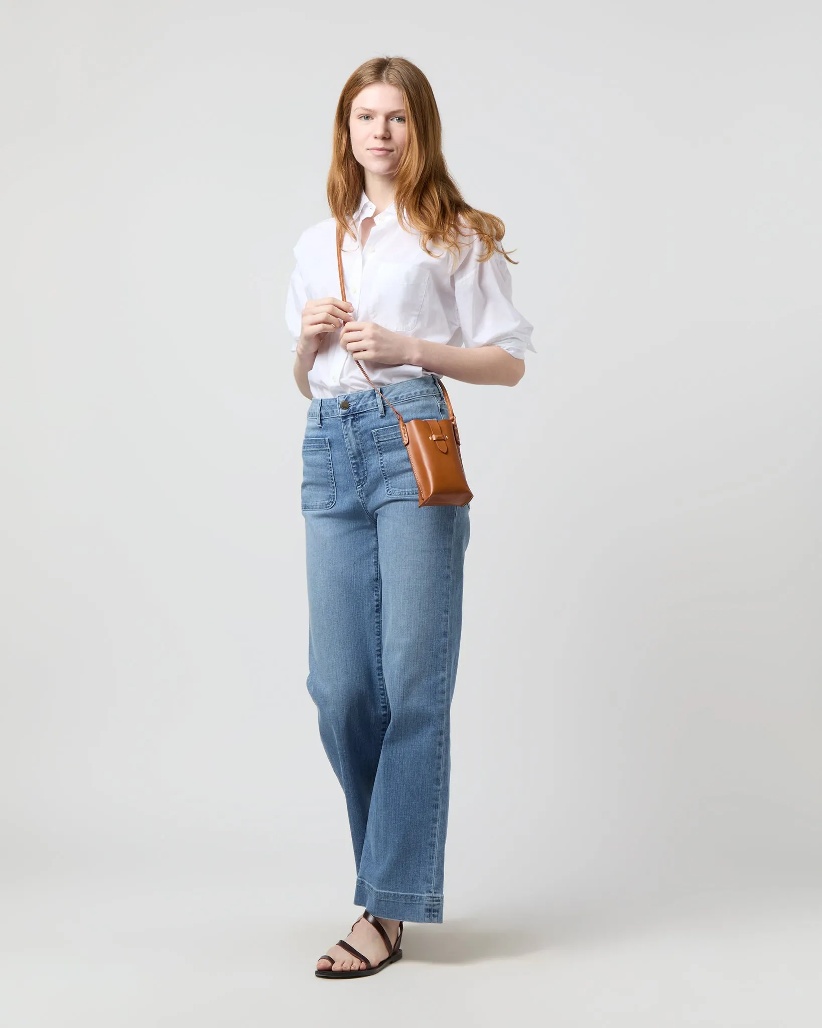 Minnie Cell Phone Bag in Natural Leather sold by Mashburn product image thumbnail 2