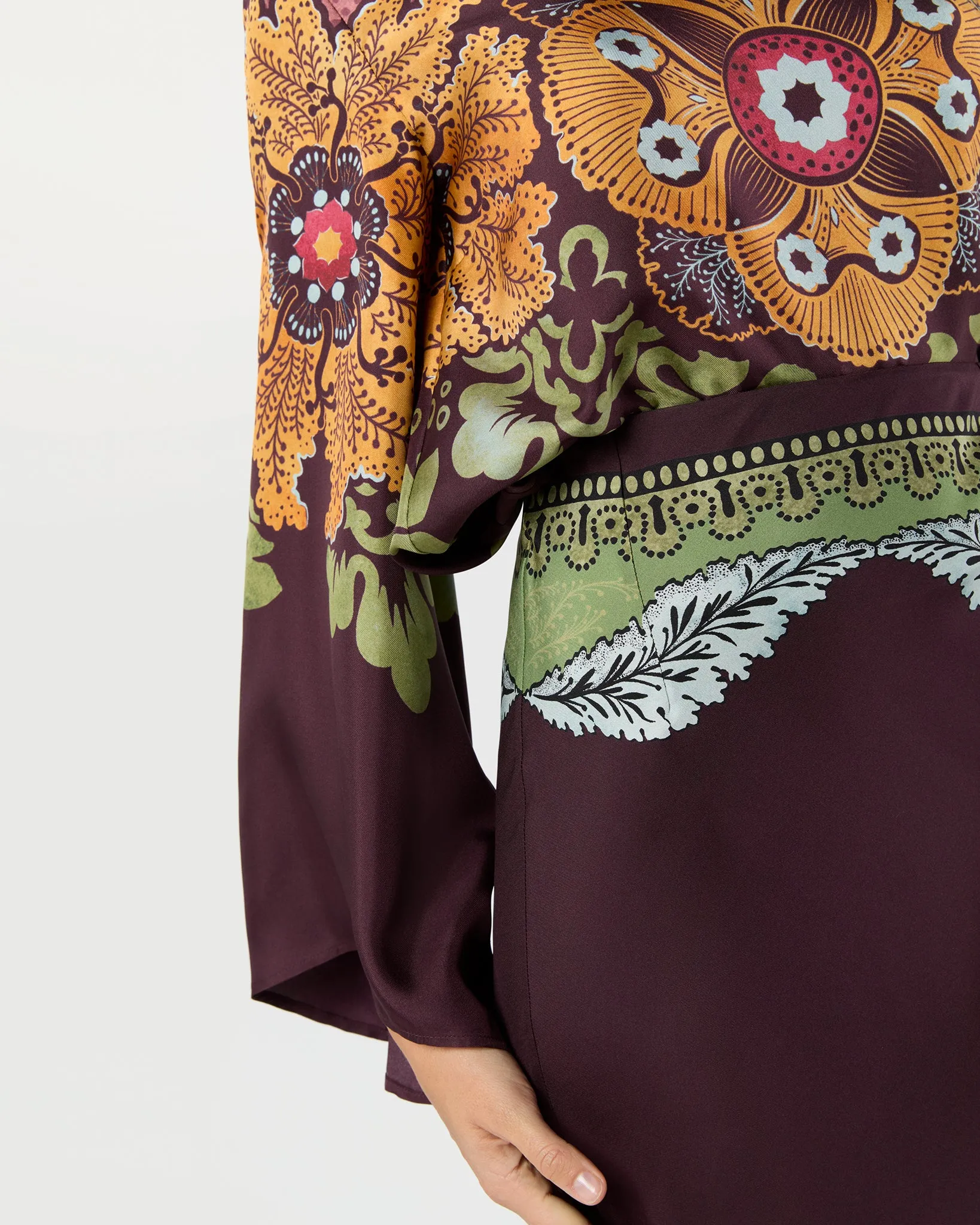 Sleek Skirt in Burgundy Bounty Silk sold by Mashburn product image thumbnail 4