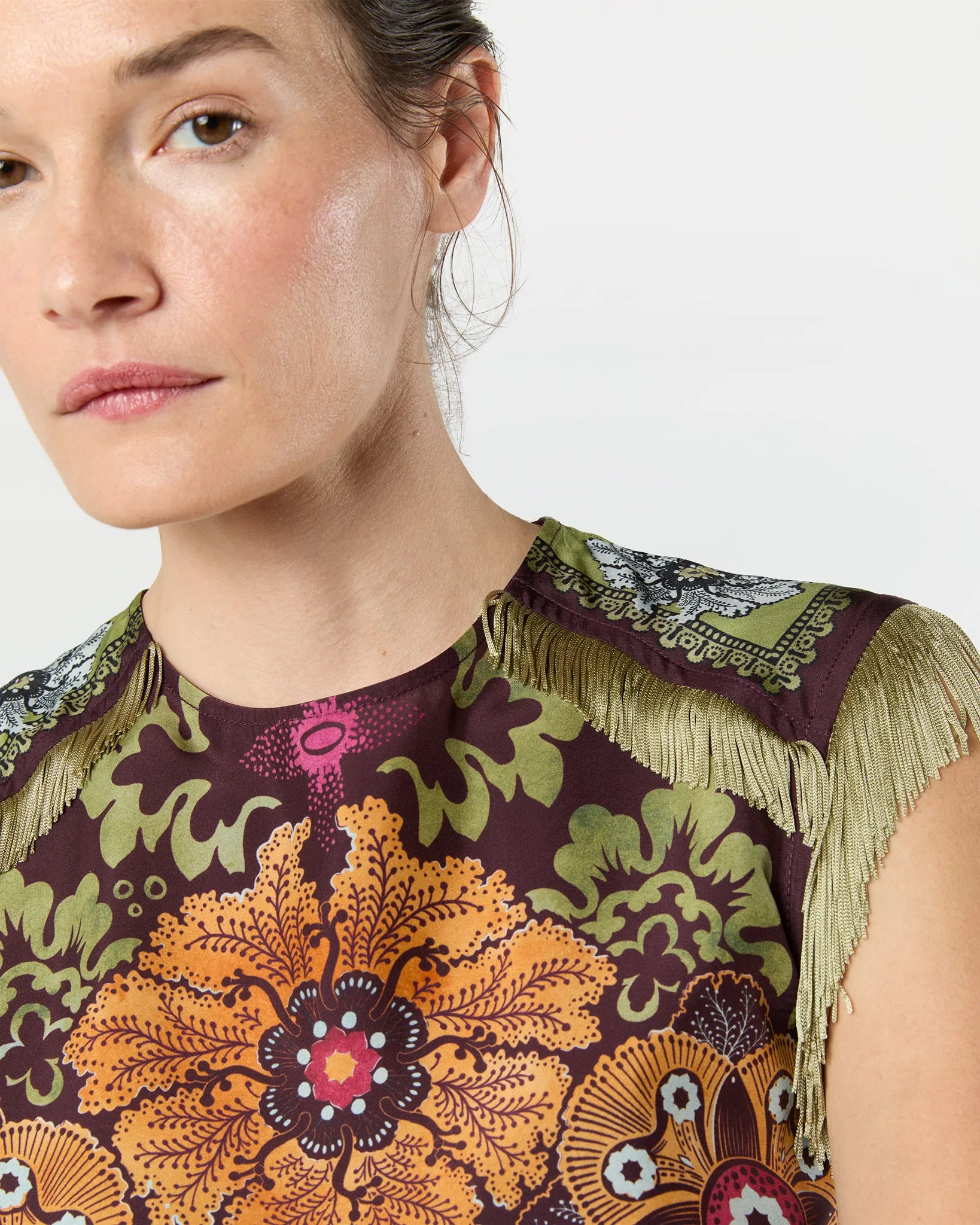 Valkyrie Dress in Burgundy Bounty Silk Voile sold by Mashburn product image thumbnail 2