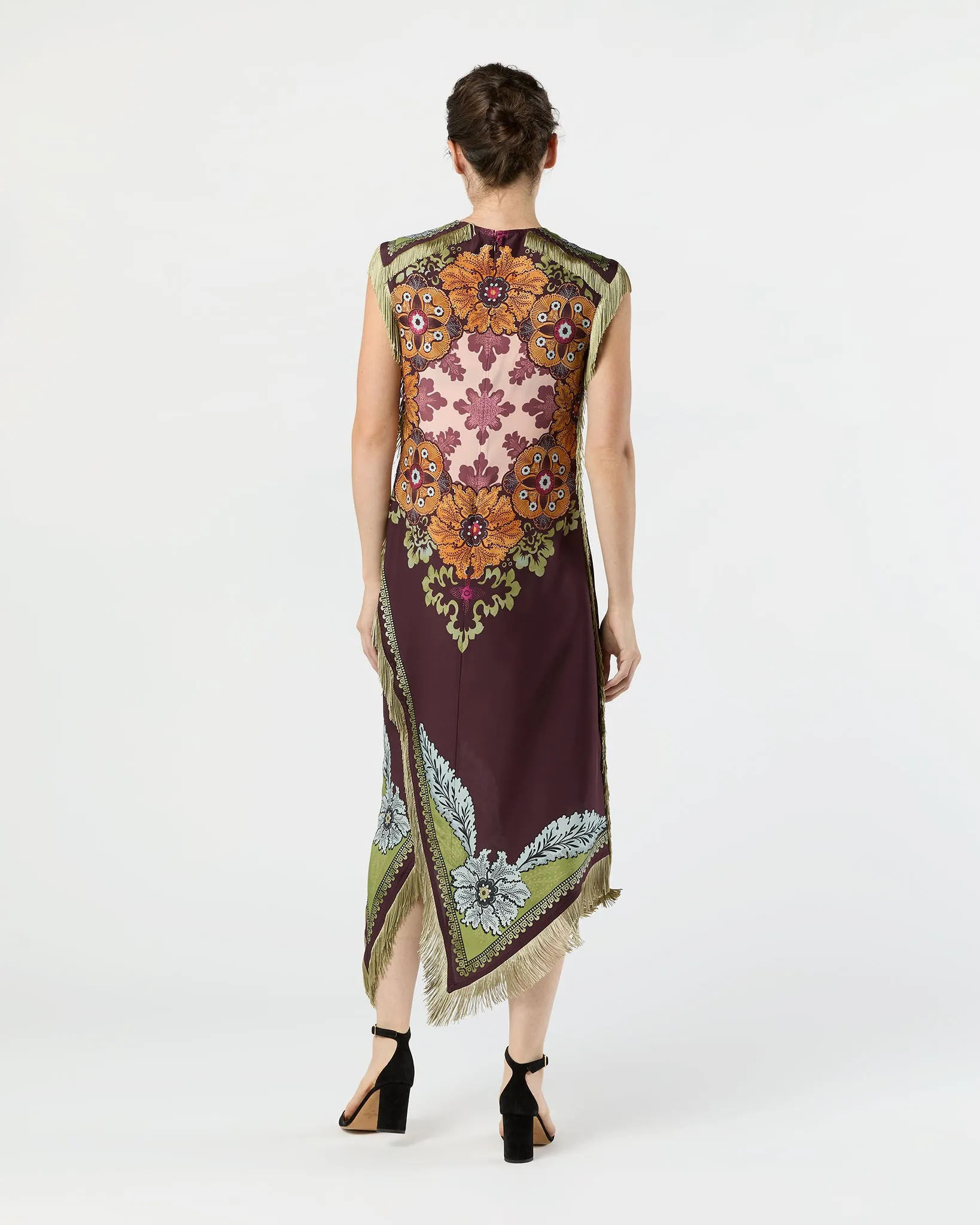 Valkyrie Dress in Burgundy Bounty Silk Voile sold by Mashburn product image thumbnail 4