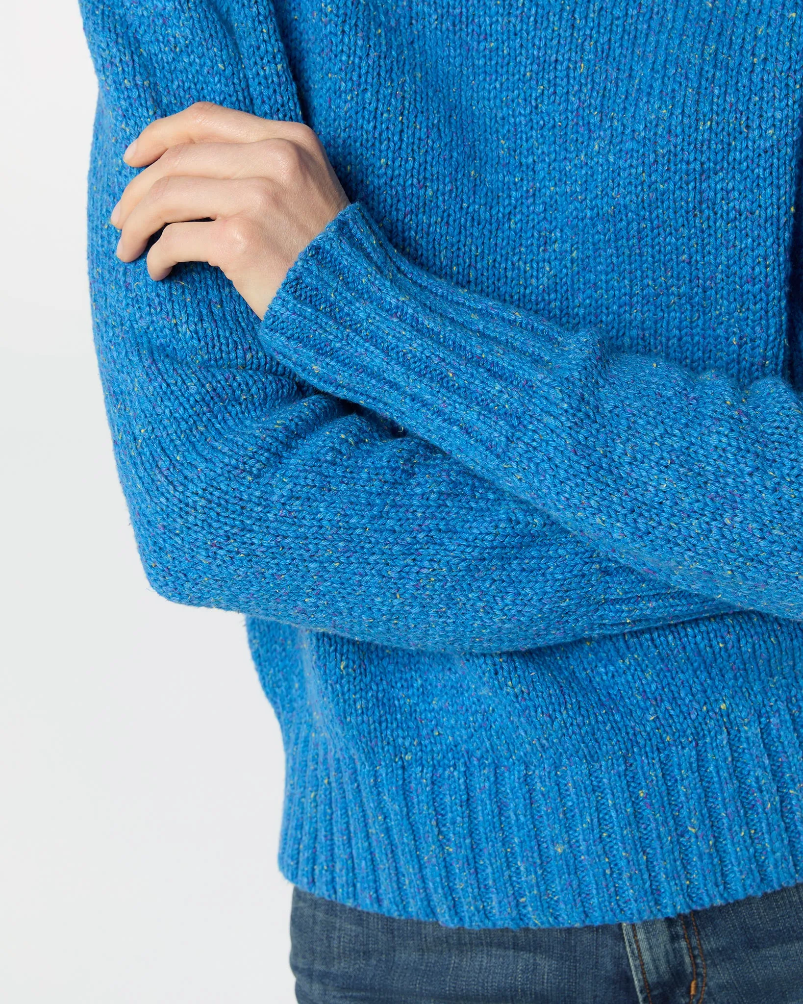 Stevie Sweater in Cobalt Cotton/Linen Blend sold by Mashburn product image thumbnail 4
