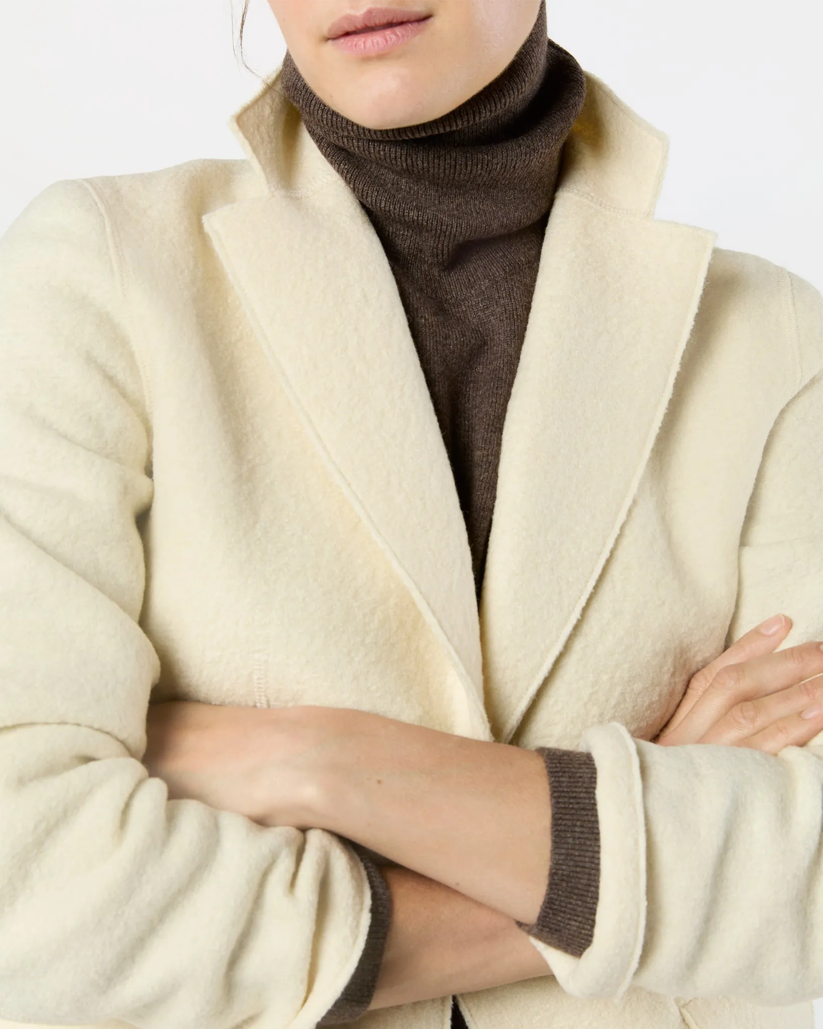 Palmer Blazer in Ivory Pressed Boiled Wool sold by Mashburn product image thumbnail 2