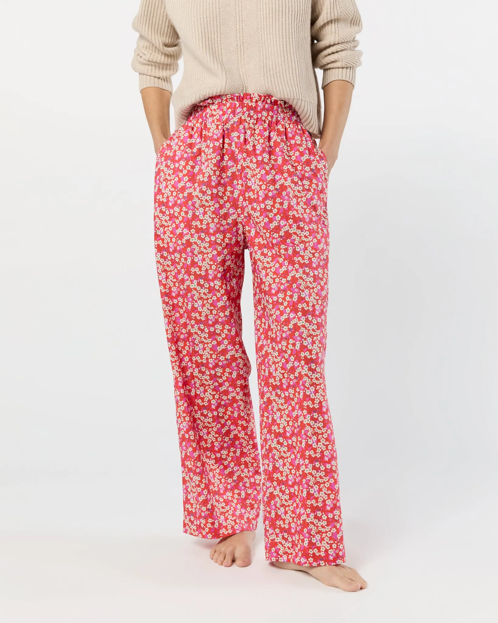 Pajama Pant in Red Mitsi Liberty Fabric sold by Mashburn product image thumbnail 3