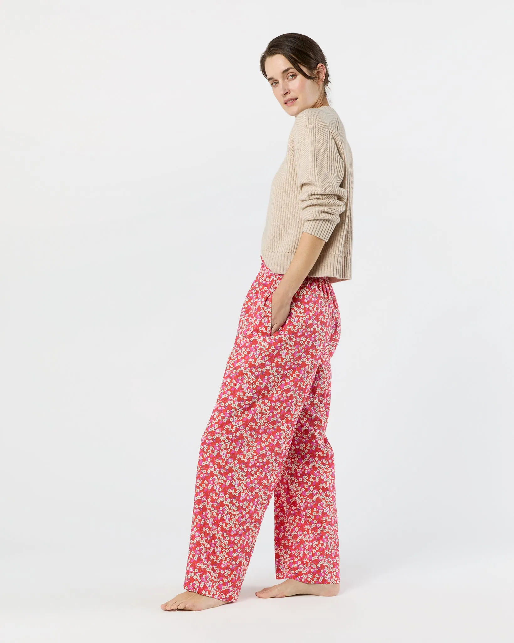 Pajama Pant in Red Mitsi Liberty Fabric sold by Mashburn product image thumbnail 4