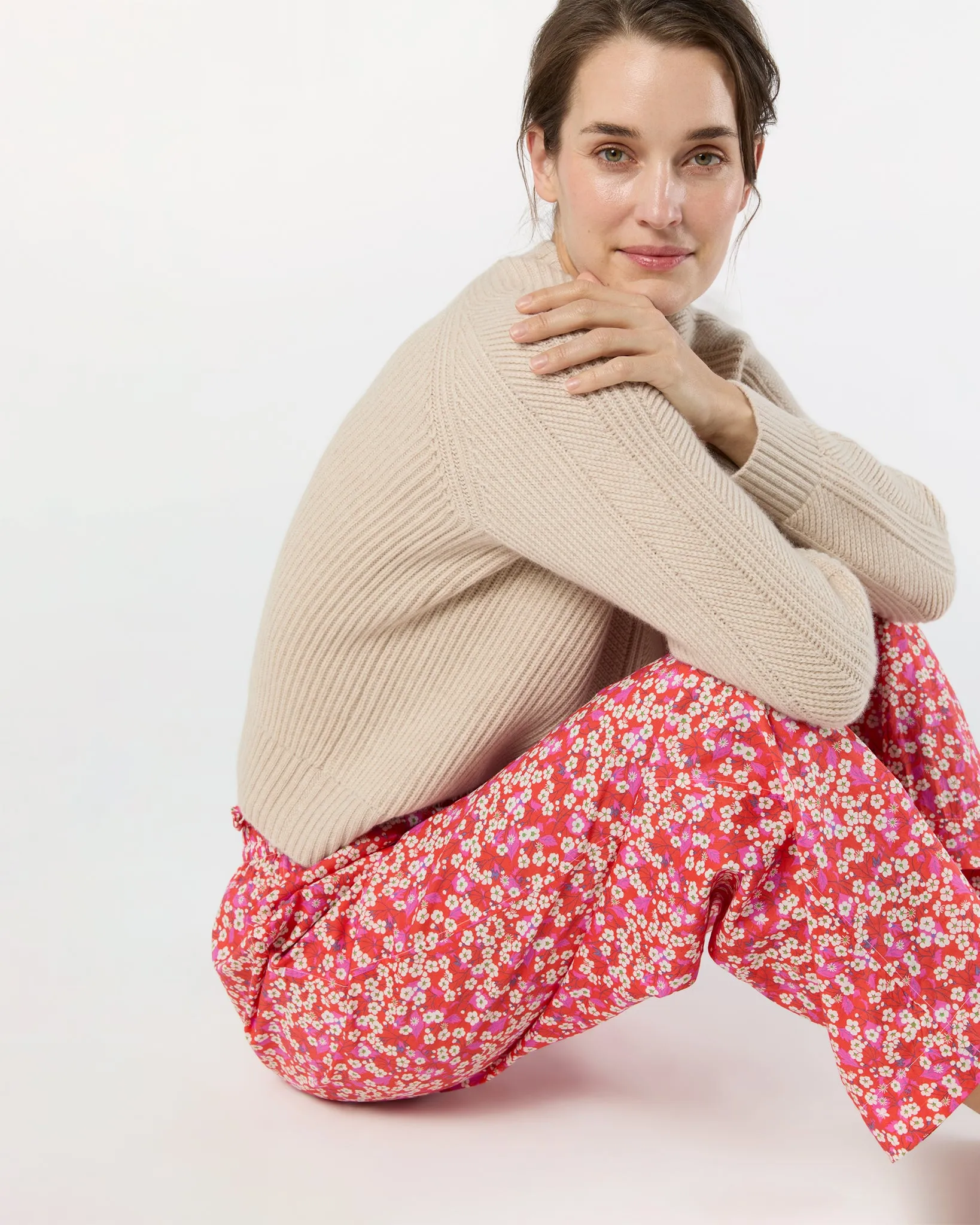 Pajama Pant in Red Mitsi Liberty Fabric sold by Mashburn product image thumbnail 2