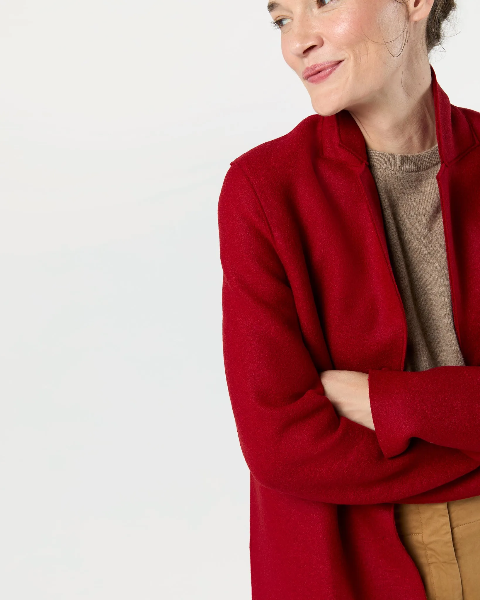 Cocoon Coat in Royal Red sold by Mashburn product image thumbnail 2