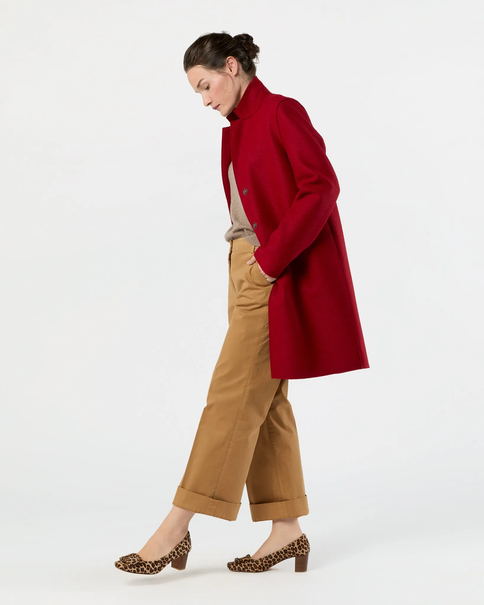 Cocoon Coat in Royal Red sold by Mashburn product image thumbnail 3