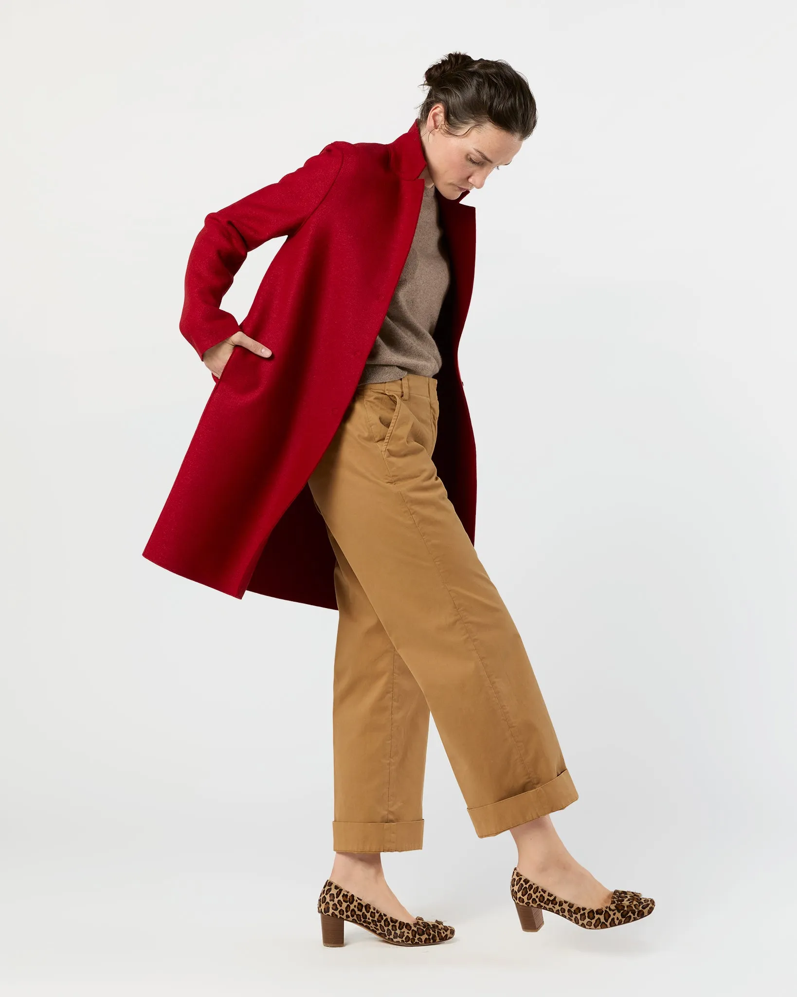 Cocoon Coat in Royal Red sold by Mashburn product image thumbnail 5