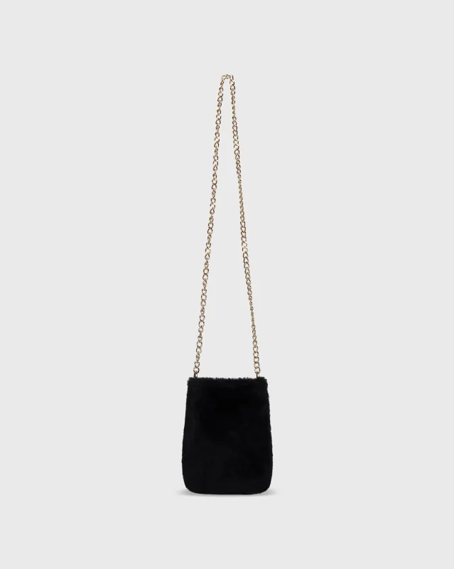 Polly Crossbody Bag in Black Fur sold by Mashburn