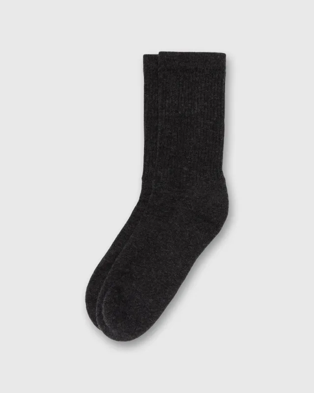 Supermerino Socks in Charcoal sold by Mashburn