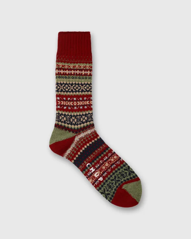 Sulata Socks in Crimson sold by Mashburn