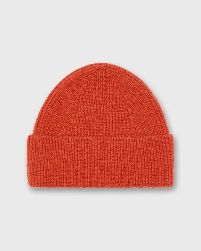 Shaker Watch Cap in Heather Ginger Cashmere sold by Mashburn