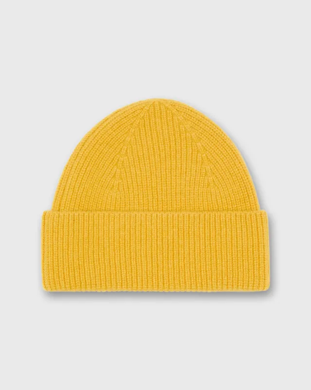 Shaker Watch Cap in Marigold Cashmere sold by Mashburn