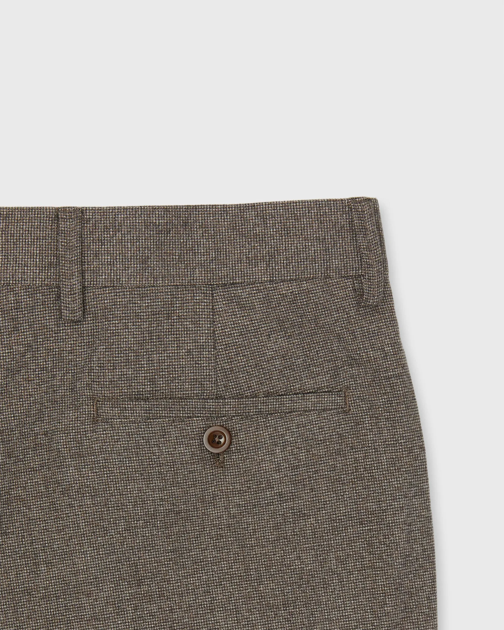 Field Trouser in Brown/Bone Micro Houndstooth sold by Mashburn product image thumbnail 4