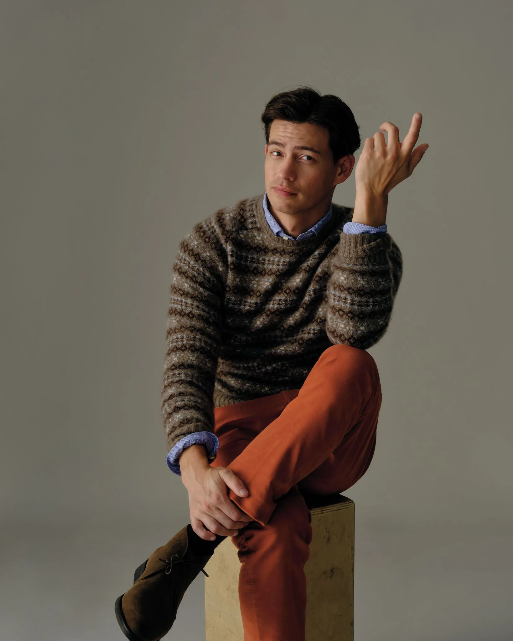 Side-Tab Sport Trouser in Persimmon Moleskin sold by Mashburn product image thumbnail 4