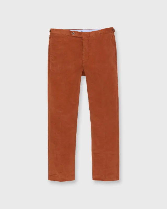 Side-Tab Sport Trouser in Persimmon Moleskin sold by Mashburn