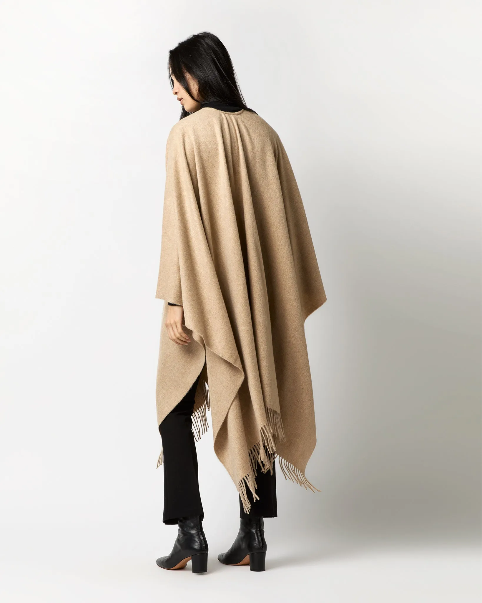 Cashmere Cape in Oatmeal sold by Mashburn product image thumbnail 3