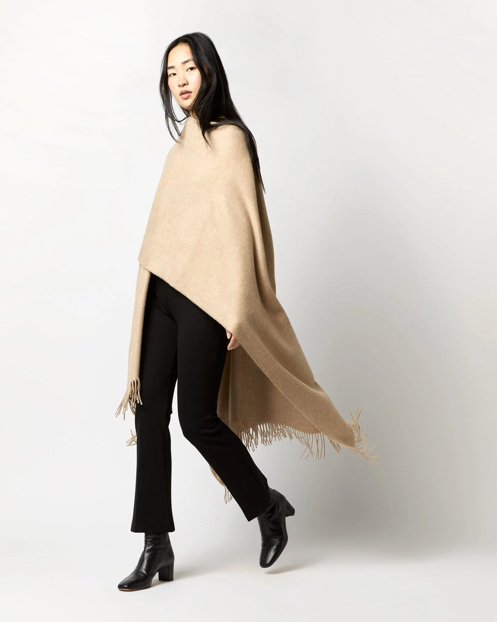 Cashmere Cape in Oatmeal sold by Mashburn product image thumbnail 5