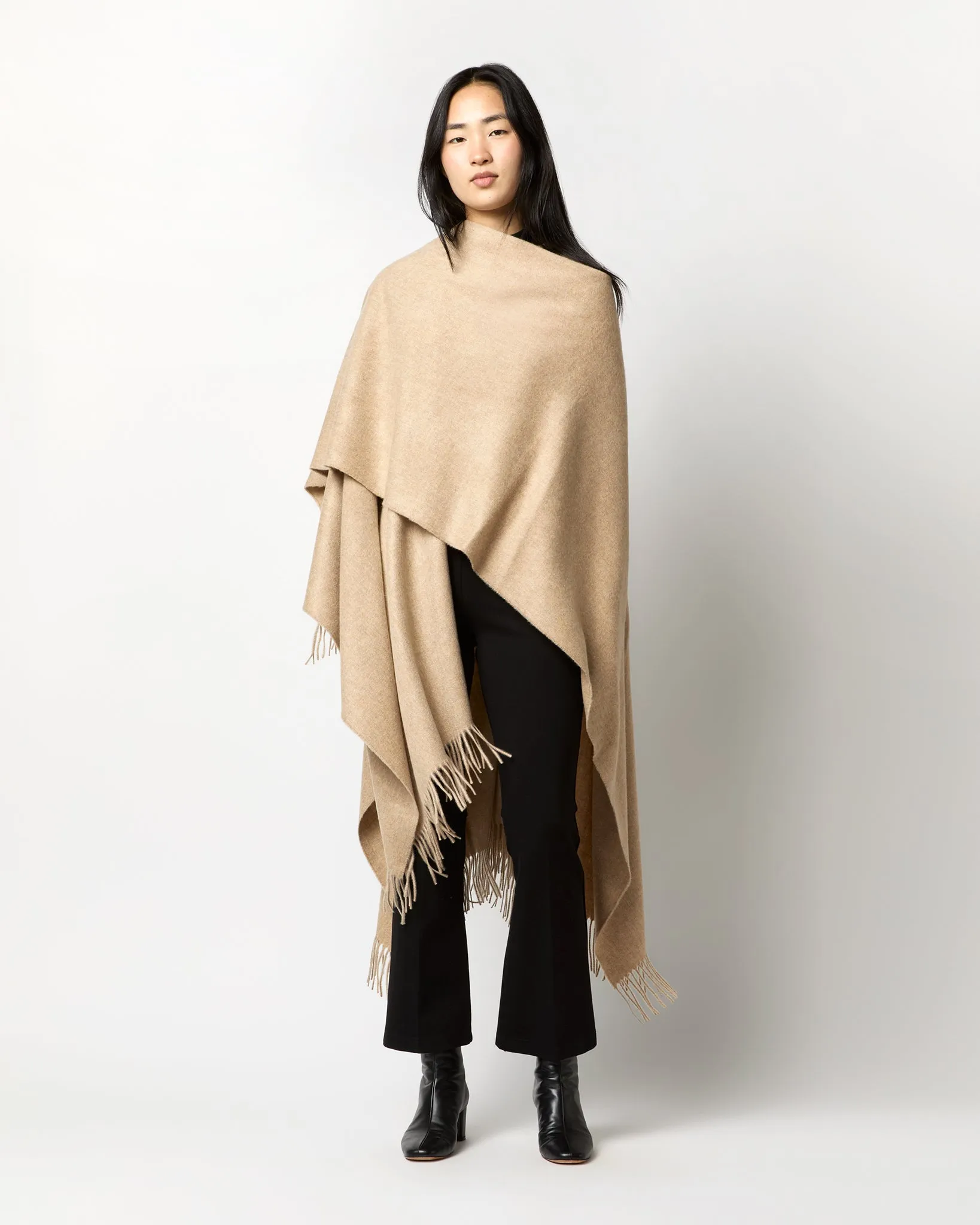Cashmere Cape in Oatmeal sold by Mashburn product image thumbnail 4