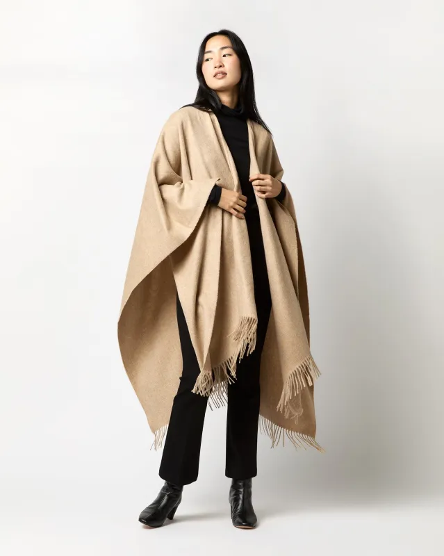 Cashmere Cape in Oatmeal sold by Mashburn