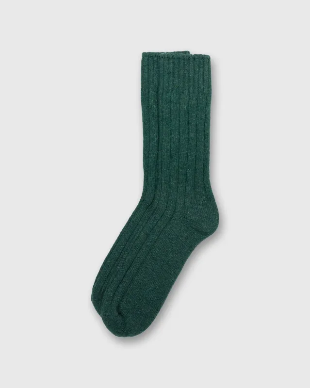 Wool & Silk Boot Socks in Holly sold by Mashburn