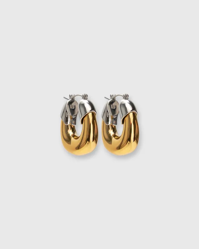 Mini Organic Hoop Earrings in Mix Metal sold by Mashburn
