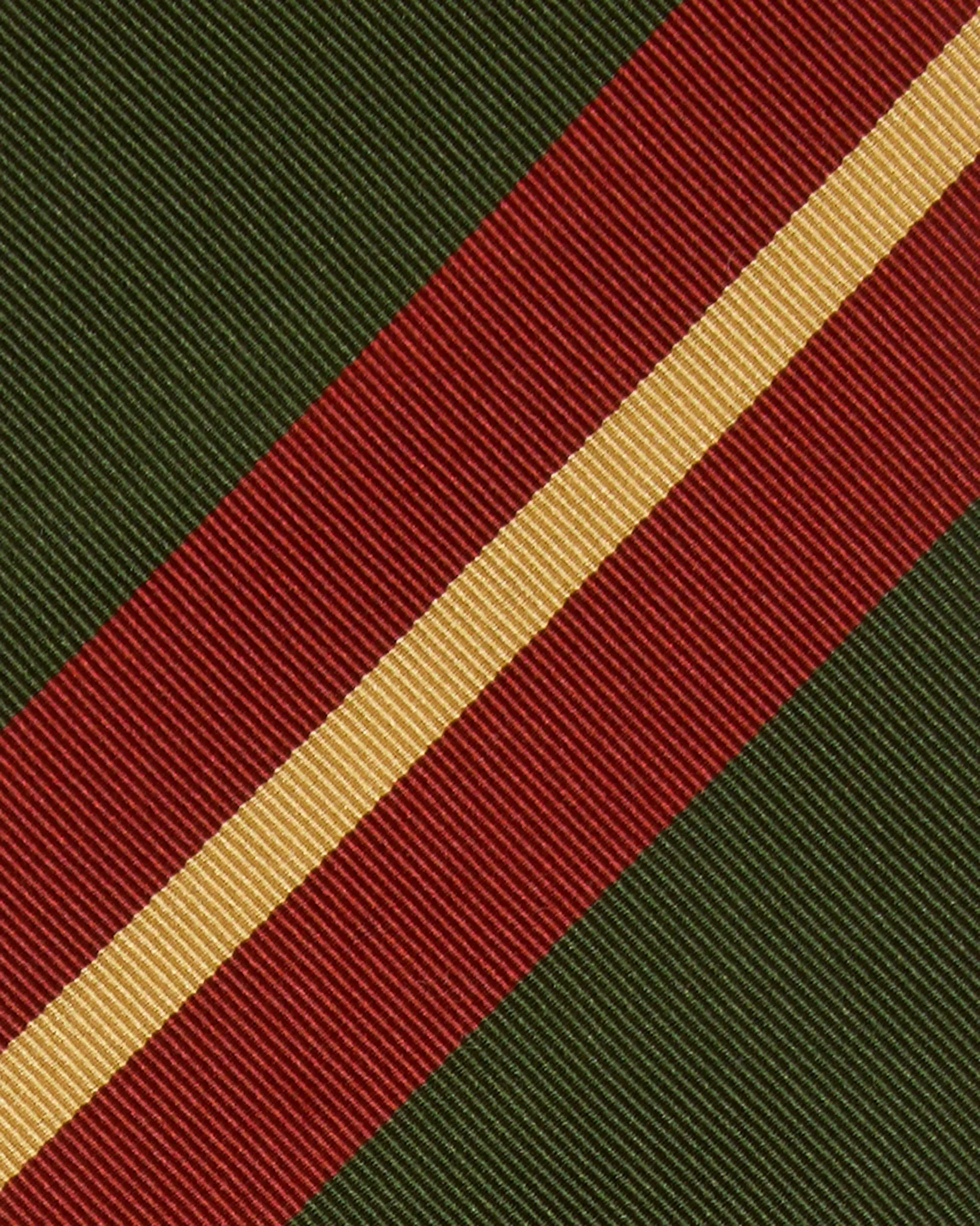 Silk/Cotton Mogador Tie in Green/Red/Butter Stripe sold by Mashburn product image thumbnail 2