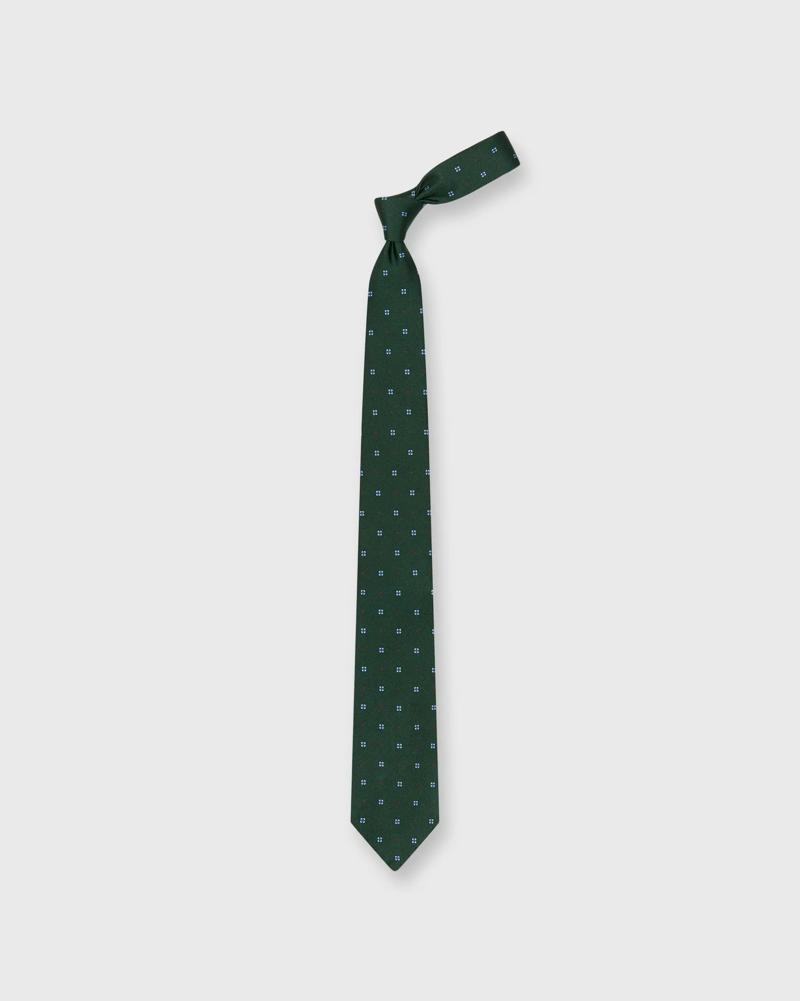 Silk Print Tie in Forest/Sky Flower sold by Mashburn product image thumbnail 3